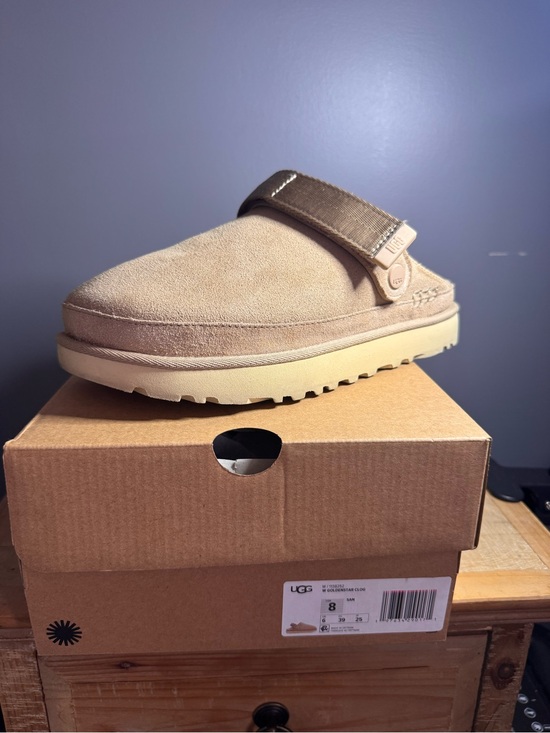 UGG Shoes - UGG Tan Suede Slip-On Mule with Adjustable Strap